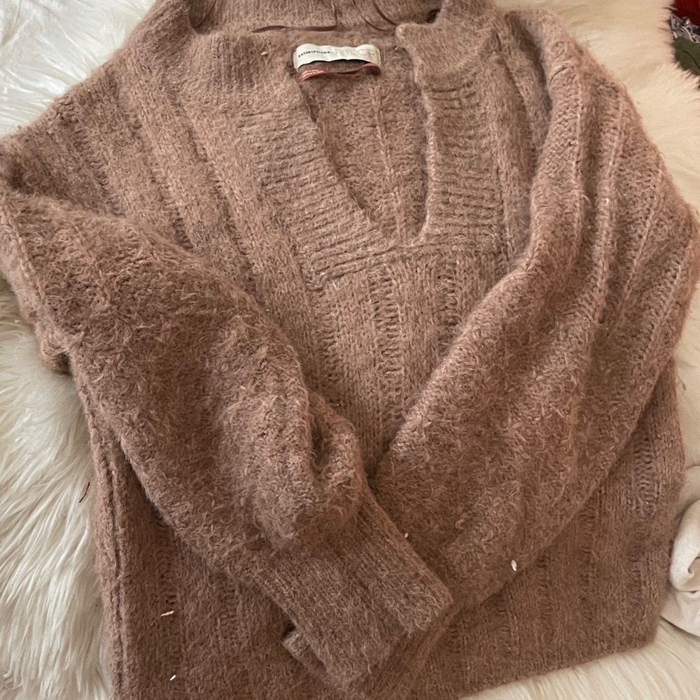 Anthropologie Pilcro Cozy Tan Sweater